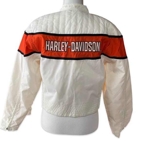Harley Davidson Women’s White Nylon Riding Jacket Vintage - Picture 3 of 10